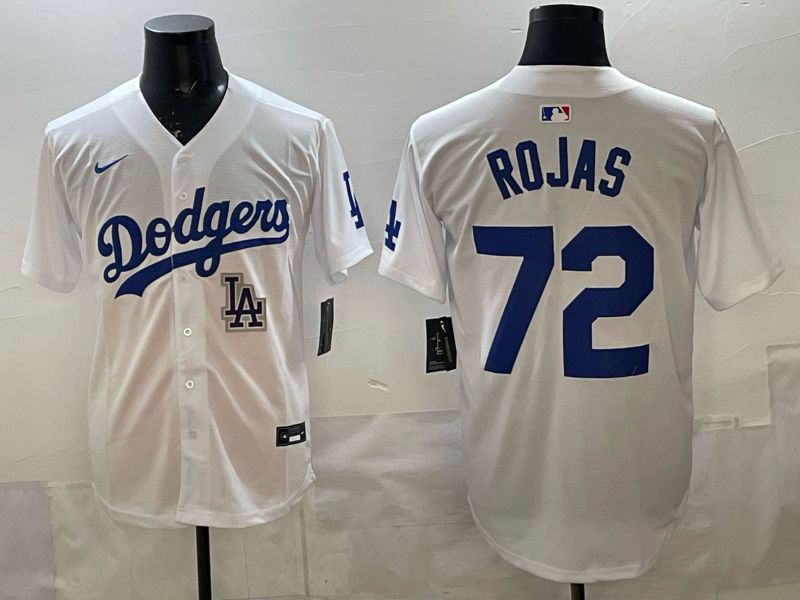 Men 2025 Los Angeles Dodgers #72 Rojas White Game Nike MLB Jersey style 0015->los angeles dodgers->MLB Jersey